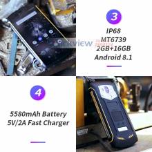 Movil chino Blackview Bv5800 IP68 bateria de 5580mAh 4G procesador MT6739 2 GB RAM 16 GB 