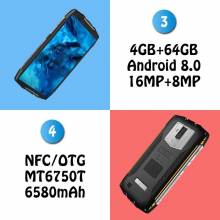 Movil Blackview BV6800 Pro IP68 impermeable 4 GB + 64 GB pantalla 5,7" Android 8,0 bateria 6580 mAh NFC