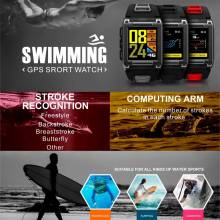 Reloj inteligente GPS IP68 impermeable deporte natación ritmo cardíaco para Android IOS