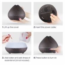 Humidificador 500 ml control remoto de aire del difusor para aceite esencial