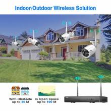 Sistema de video vigilancia Hiseeu 8CH CCTV inalámbrico 1080P 1TB HDD 2MP NVR IP IR-CUT 