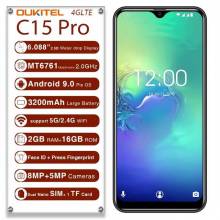 Movil chino OUKITEL C15 Pro 2,4G/5G WiFi 4G LTE Android 9,0 MT6761 2 GB 16 GB