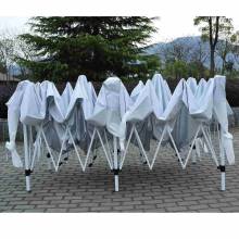 Carpa para terraza jardín en color blanco en poliéster tubos de acero