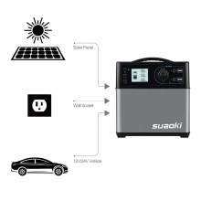 Fuente de alimentacion Suaoki 400Wh solar inversor de CA y CC toma de encendedor dispositivos electrónicos y arranque coche