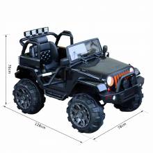 Bonito coche eléctrico estilo todoterreno con mando a distancia MP3 Batería 12V hasta 30 kg de carga