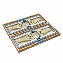 Mesa de madera plegable para camping picnic playa con 4 asientos y agujero de sombrilla