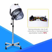 Casco secador ideal para peluqueria con soporte y campana con potencia de 1100 W