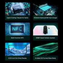 Movil chino Xiaomi Redmi Note 8 Pro Versión Global 6GB 64GB 64MP Quad MTK Helio G90T Octa Core bateria 4500mAh NFC