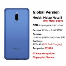Movil chino Meizu Nota 8 4GB 64GB versión Global Snapdragon 632 Octa Core doble cámara trasera