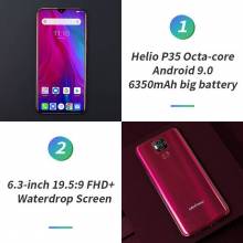 Movil chino Ulefone Power 6 bateria 6350mAh Android 9,0 Helio P35 Octa Core 4GB RAM 64GB ROM pantalla 6,3 " NFC 4G