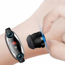 Pulsera inteligente china T90 BT5.0 auriculares pantalla 0,96 TFT Smart Watch IP67 resistencia al agua frecuencia cardíaca