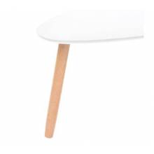 Conjunto de mesas de centro 2 unidades madera maciza de pino en color blanco