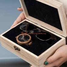 Conjunto de reloj madera BOBO BIRD y gafas de sol en madera ideal para regalo