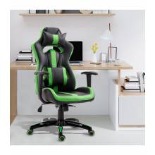 Preciosa silla gaming ergonómica y estilo racing ejecutivo giratorio 360° color verde