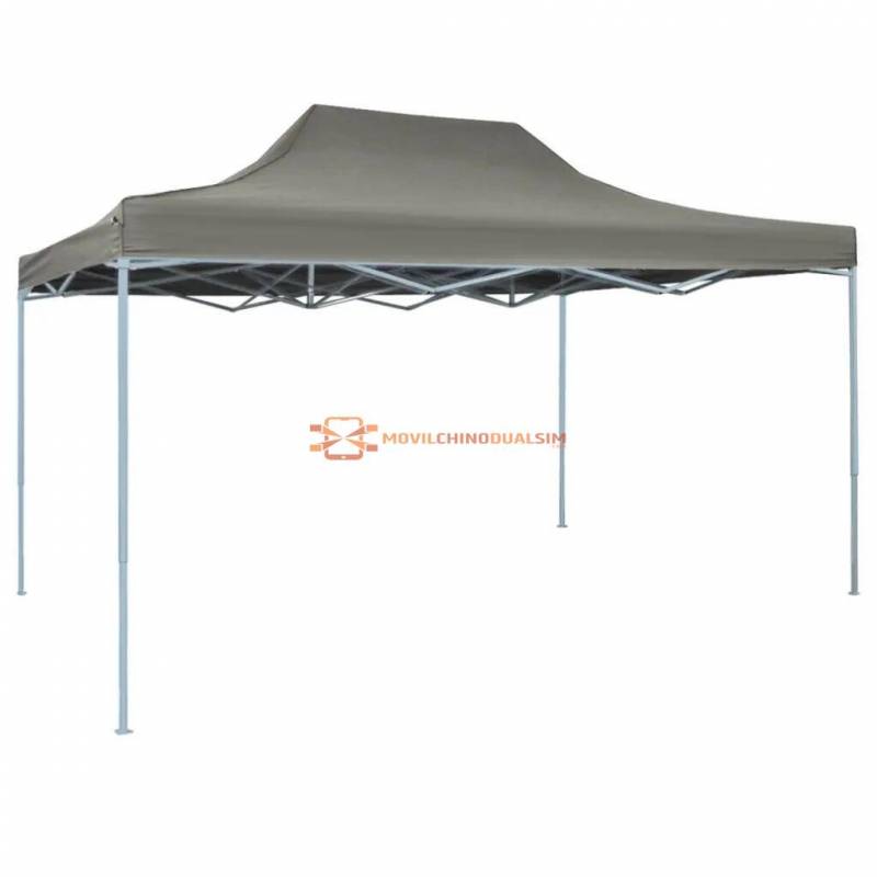 Preciosa carpa para fiestas plegable profesional de acero gris antracita medidas 3x4 m