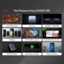 Movil chino DOOGEE S90C IP68 pantalla 6.18 pulgadas 12V2A bateria 5050mAh Helio P70 Octa Core 4GB 64GB o 128Gb