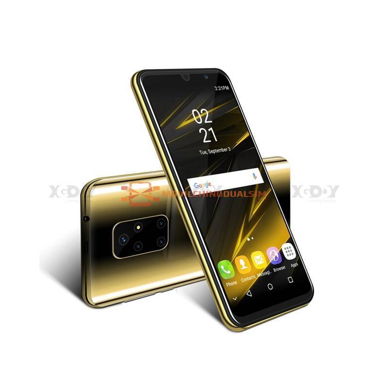 Dingshengk Nero Vera Real Pelle Case per Xgody Mate 20 Mini 5.5 Custodia Caso Premium Leather Cover Flip Guscio Protettiva Copertina Portafoglio Magnetico Anti Urto e Anti Graffi