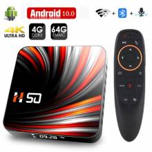 Tv box reproductor multimedia 4K H.265 para TV, Android 10, 4GB, 32GB, 64GB, Bluetooth