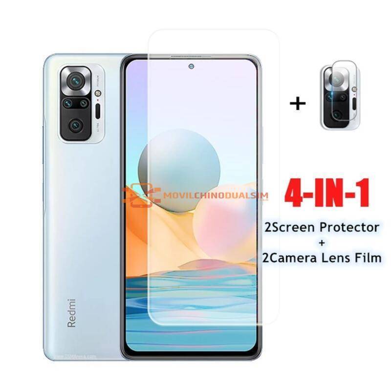 2 Unidades de protector de pantalla vidrio templado de alta calidad para movil chino Xiaomi Redmi Note 10 Pro