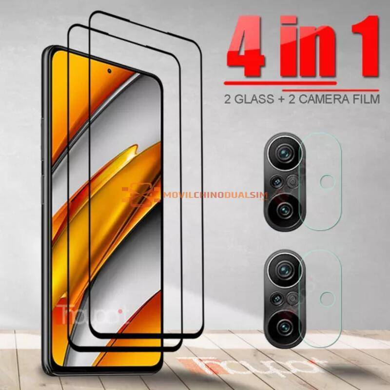 4 en 1 Unidades de protector de pantalla vidrio templado de alta calidad para movil chino Xiaomi Poco F3