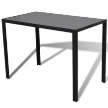 Juego de mesa y sillas de comedor 5 piezas en color negro