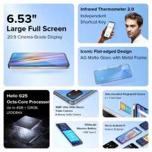 Movil chino UMIDIGI A11 versión global, Android 11 64GB, 128GB, pantalla 6,53 pulgadas Triple Cámara, bateria 5150mAh