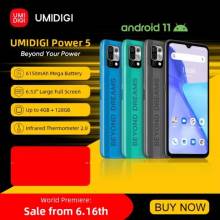 Movil chino UMIDIGI Power 5 versión Global, Android 11, Helio G25, cámara Triple ia de 16MP, 6150mAh, pantalla completa de 6,53"