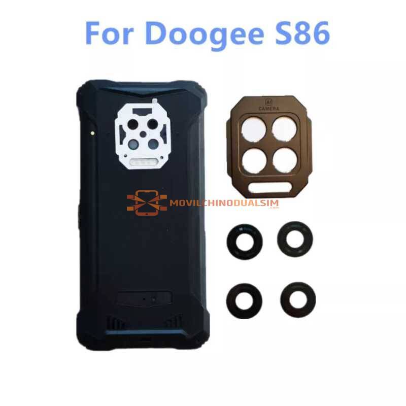 Tapa trasera original de batería + cristal + marco para movil chino DOOGEE S86