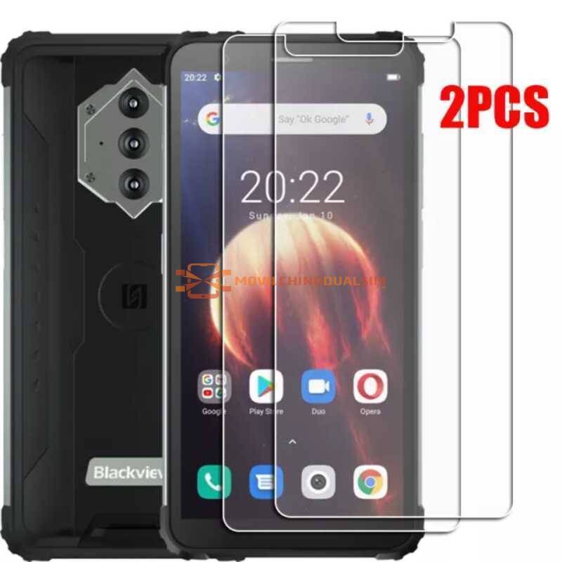 2 Unidades de protector de pantalla vidrio templado de alta calidad para movil chino Blackview BV6600