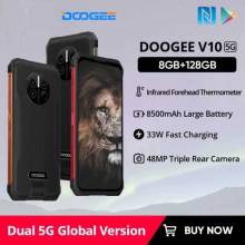 Movil chino DOOGEE V10 Dual 5G batería de 8500mAh, cámara trasera de 48MP, pantalla táctil de 6,39" carga rápida, NFC