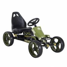 Kart de pedales con freno de embrague regulable como máximo en el asiento. 35 kg 105x54x61 cm verde
