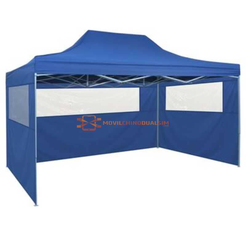 Preciosa Carpa pleglable Pop-up con 4 paredes 3x4,5 m en color azul