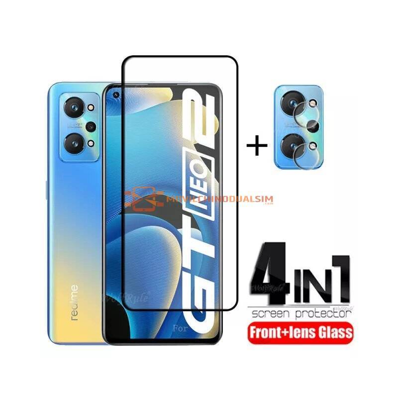 4 en 1 unidades de protector de pantalla vidrio templado de alta calidad para movil chino Realme GT Neo 2