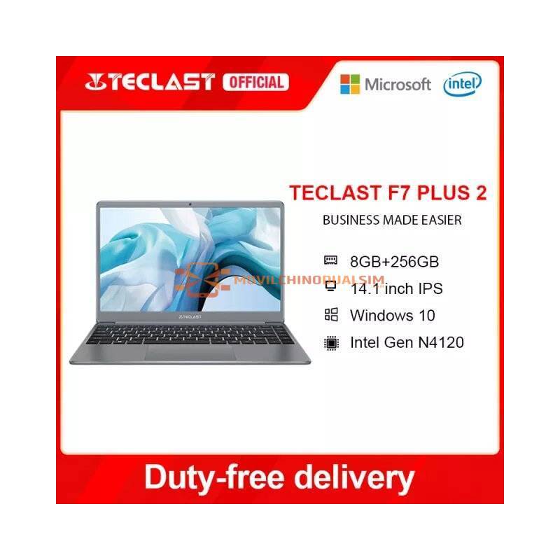 Ordenador portatil chino Teclast F7 Plus 2 de 14,1 pulgadas, 8GB de RAM, 256GB SSD, Intel Celeron N4120, Windows 10
