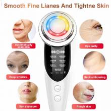 AmazeFan 7 en 1 masajeador facial micro corriente mesoterapia electroporación LED rejuvenecimiento de la piel