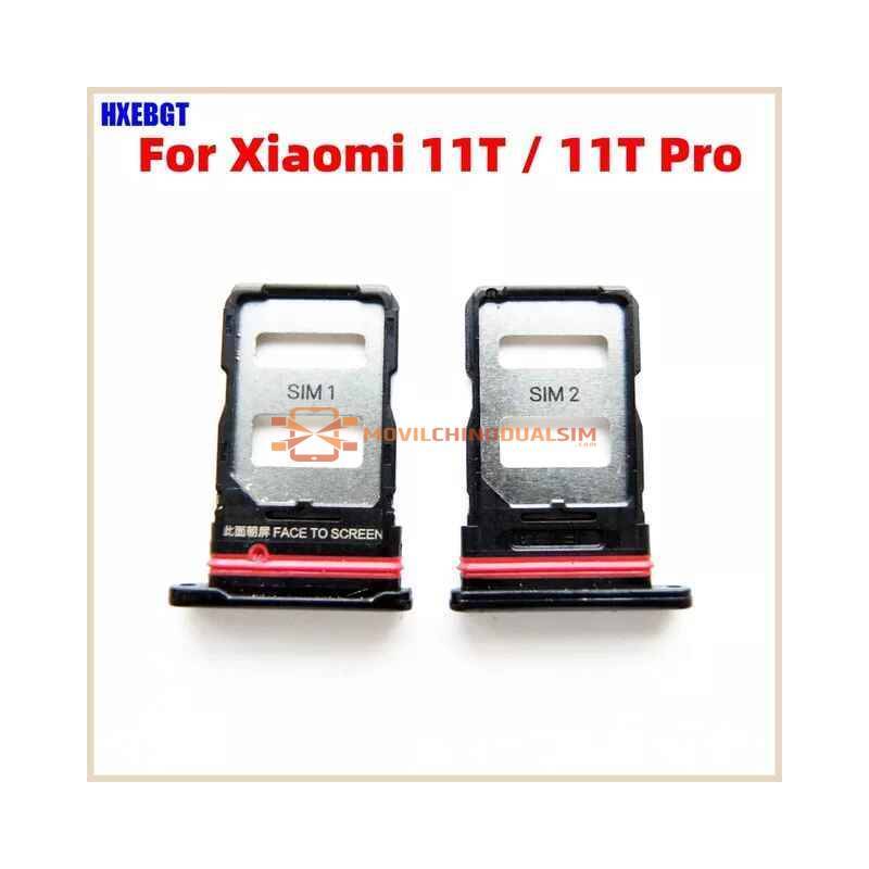 Repuesto Bandeja de tarjetero de sim para movil chino Xiaomi Mi 11T Repuesto Bandeja de tarjetero de sim para movil chino Xiaomi Mi 11T
