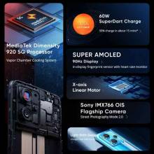 Movil Realme 9 pro plus, 5G, 920 Dimensity, Cámara Sony IMX766 OIS, cámara principal 50MP, Selfie 16MP, pantalla amoled