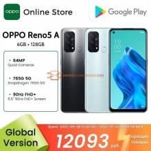 Smartphone OPPO Reno 5 versión Global, 5G de 6GB y 128GB, cámara cuádruple de 64MP, Snapdragon 765G, pantalla FHD de 6,5 pulgada