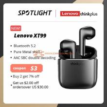 Auriculares inalámbricos Lenovo XT99 con Bluetooth 5,2, dispositivo de audio TWS, estéreo, deportivo