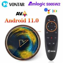 TV BOX VONTAR X2 con Android 11, Amlogic S905W2, 4GB, 64GB, compatible con AV1, Wifi, BT, 4GB, 32GB, 2GB, 16GB