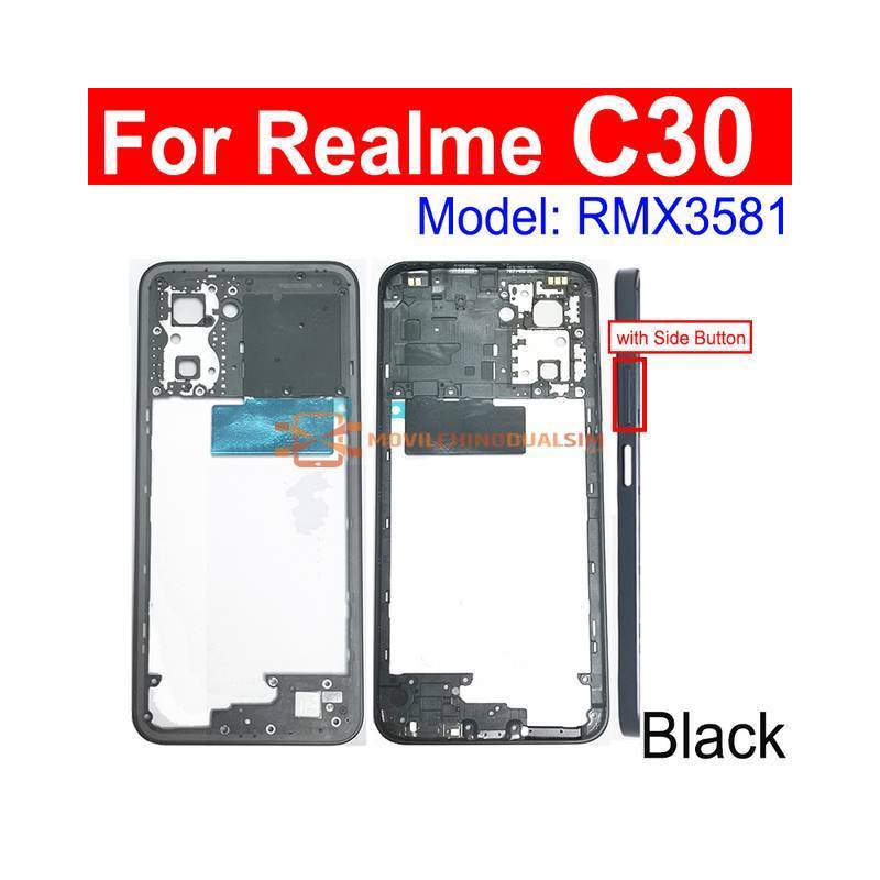 Carcasa de Marco Medio con botón lateral de volumen OPPO Realme C30