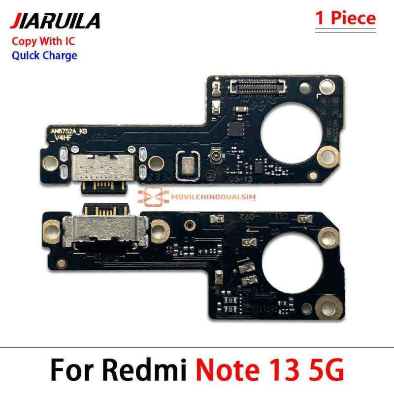 Repuesto placa USB cargador de enchufe para movil chino Xiaomi Redmi Note 13 5G Repuesto placa USB cargador de enchufe para movil chino Xiaomi Redmi Note 13 5G