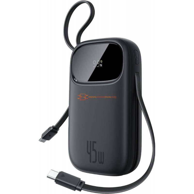Power bank Baseus Qpow3 20000 mAh 45 W con 2 cables USB-C integrados